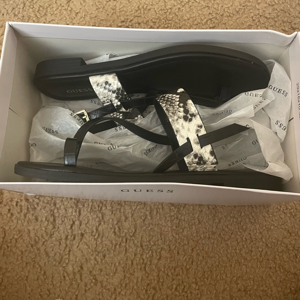 GUESS Snakeskin and Black Women's Sandals